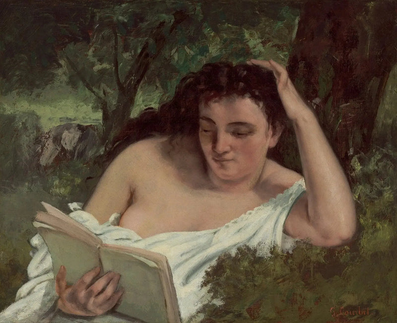 Joven mujer leyendo - Gustave Courbet