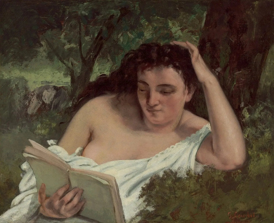 Joven mujer leyendo - Gustave Courbet
