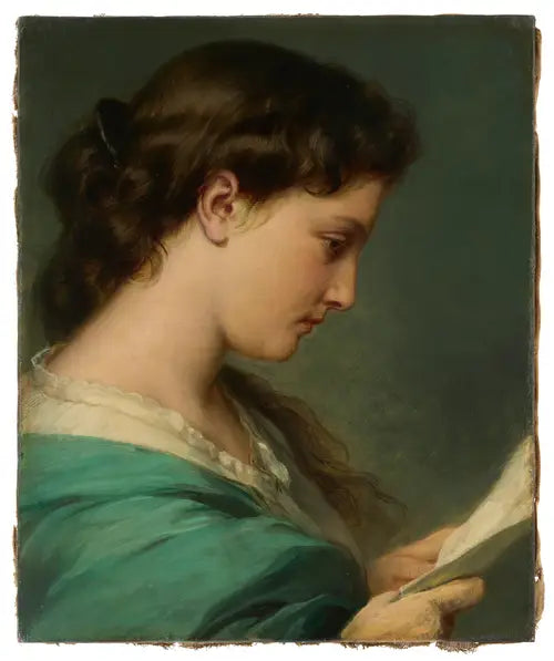 Joven mujer leyendo una carta - Franz Xaver Winterhalter