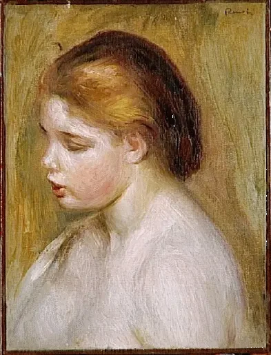 Jeune femme nue en buste peinte par Pierre-Auguste Renoir vers 1886