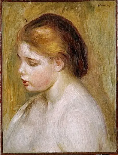 Joven mujer desnuda en busto - Pierre-Auguste Renoir