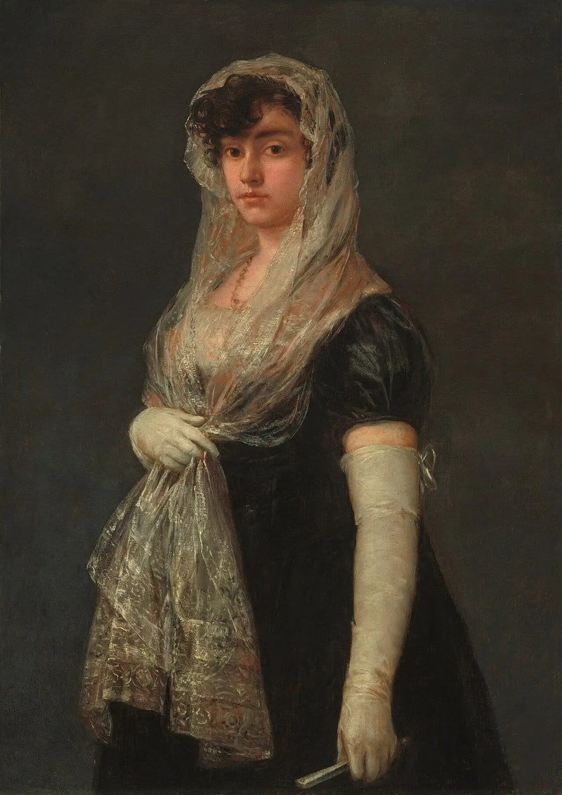 Joven mujer con mantilla y basquina - Francisco de Goya