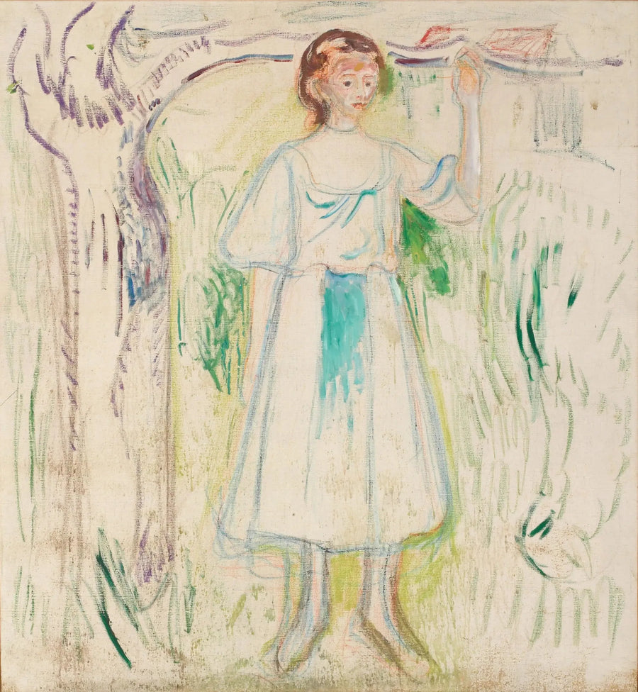 Joven mujer bajo un árbol - Edvard Munch