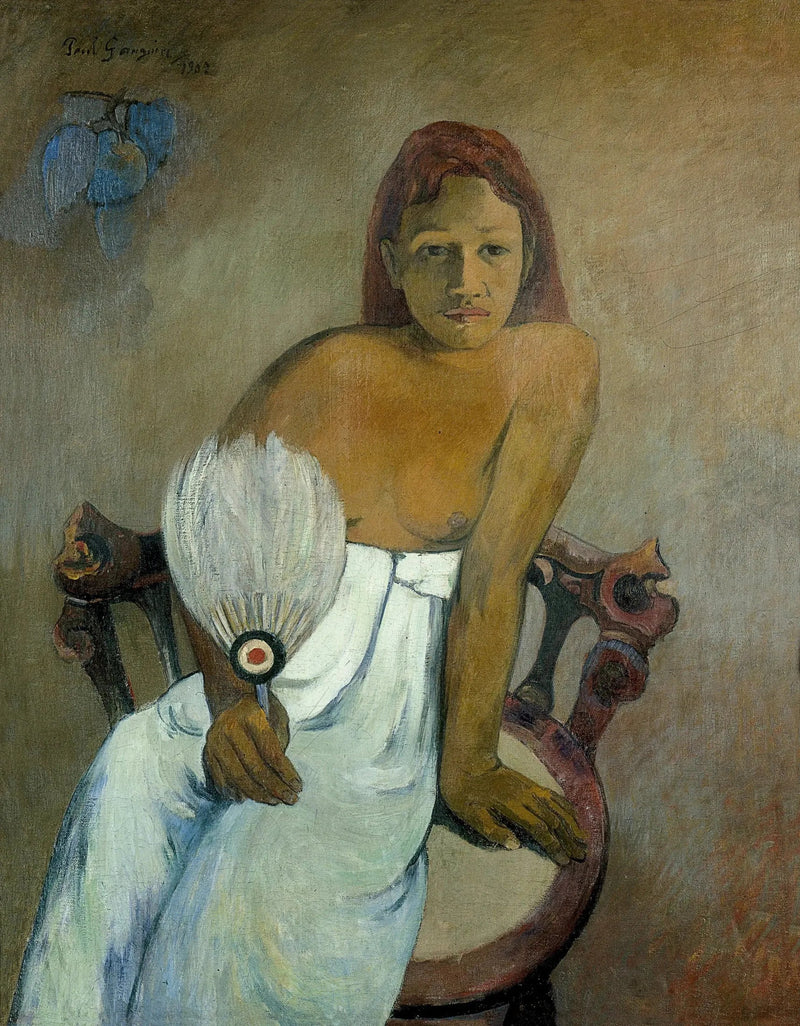 Joven con abanico - Paul Gauguin
