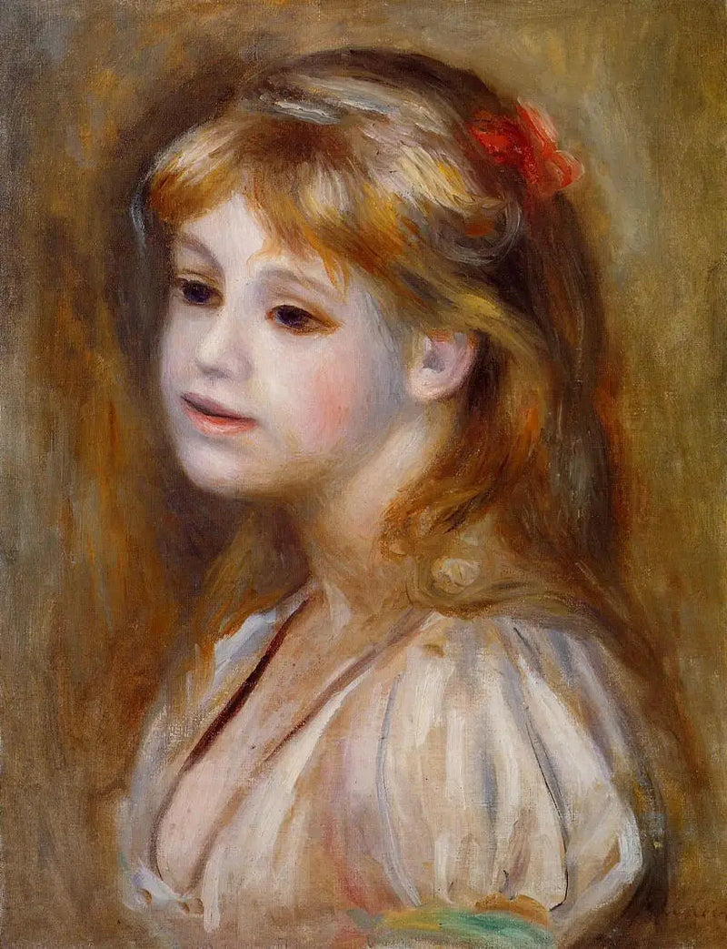 Joven con la flor roja - Pierre-Auguste Renoir