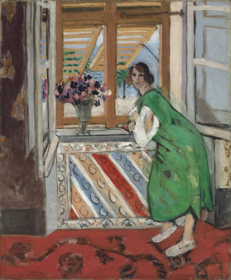Joven mujer a la morisca, vestido verde - Henri Matisse