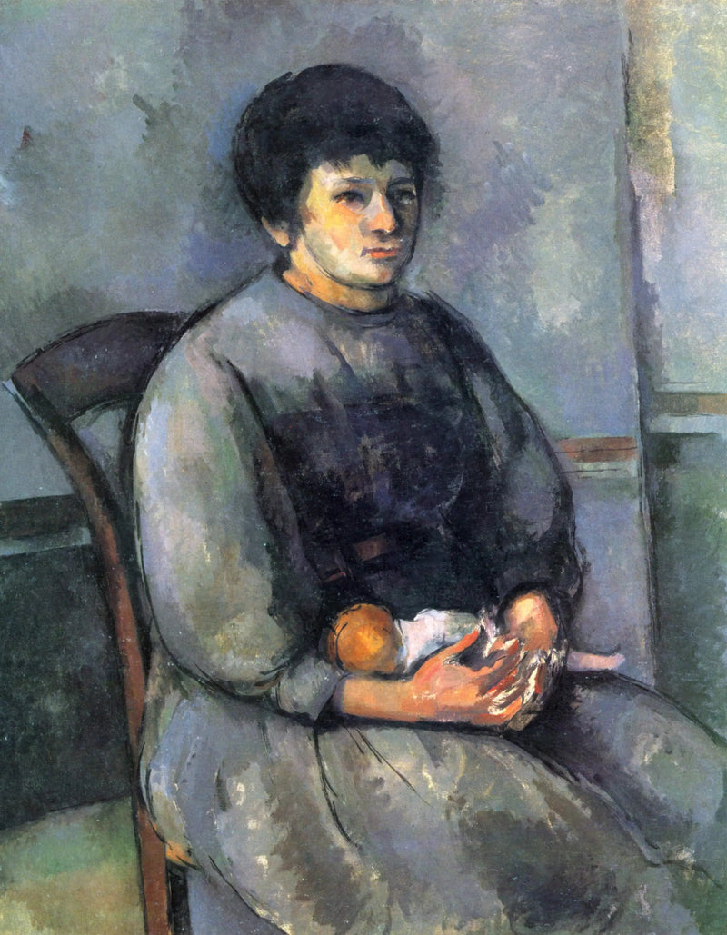 Joven con muñeca - Paul Cézanne