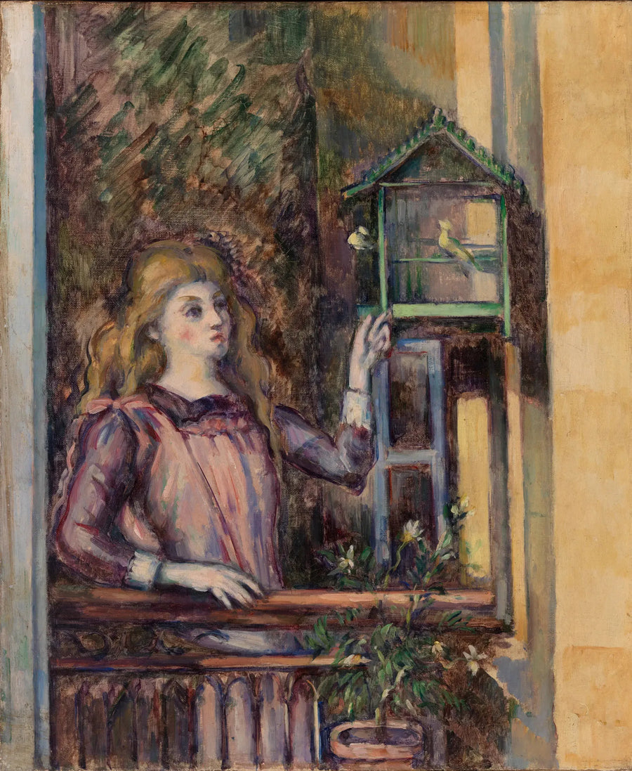 Joven con la pajarera - Paul Cézanne