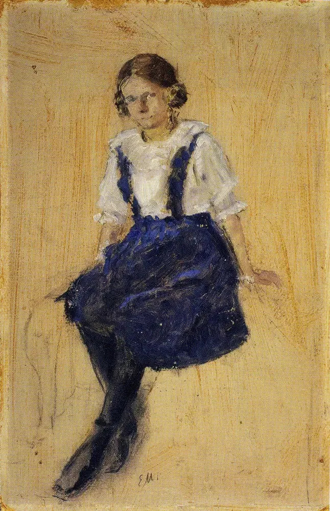 Chica joven sentada - Edvard Munch