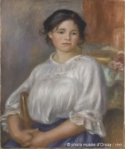 Joven chica sentada - Pierre-Auguste Renoir