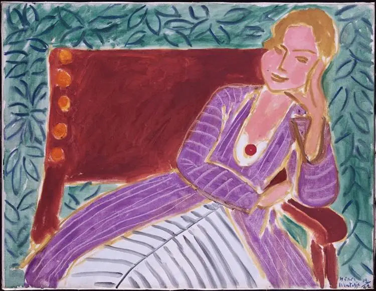 Joven chica sentada, vestido persa - Henri Matisse