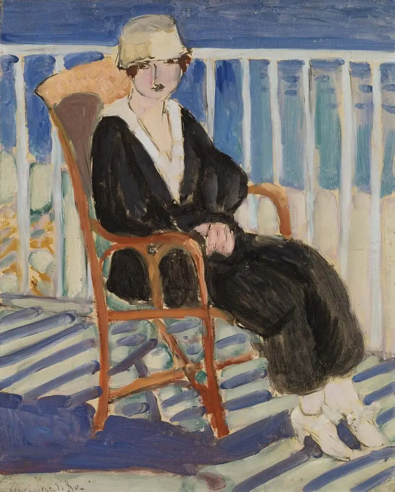 Joven chica en el balcón sobre el mar - Henri Matisse
