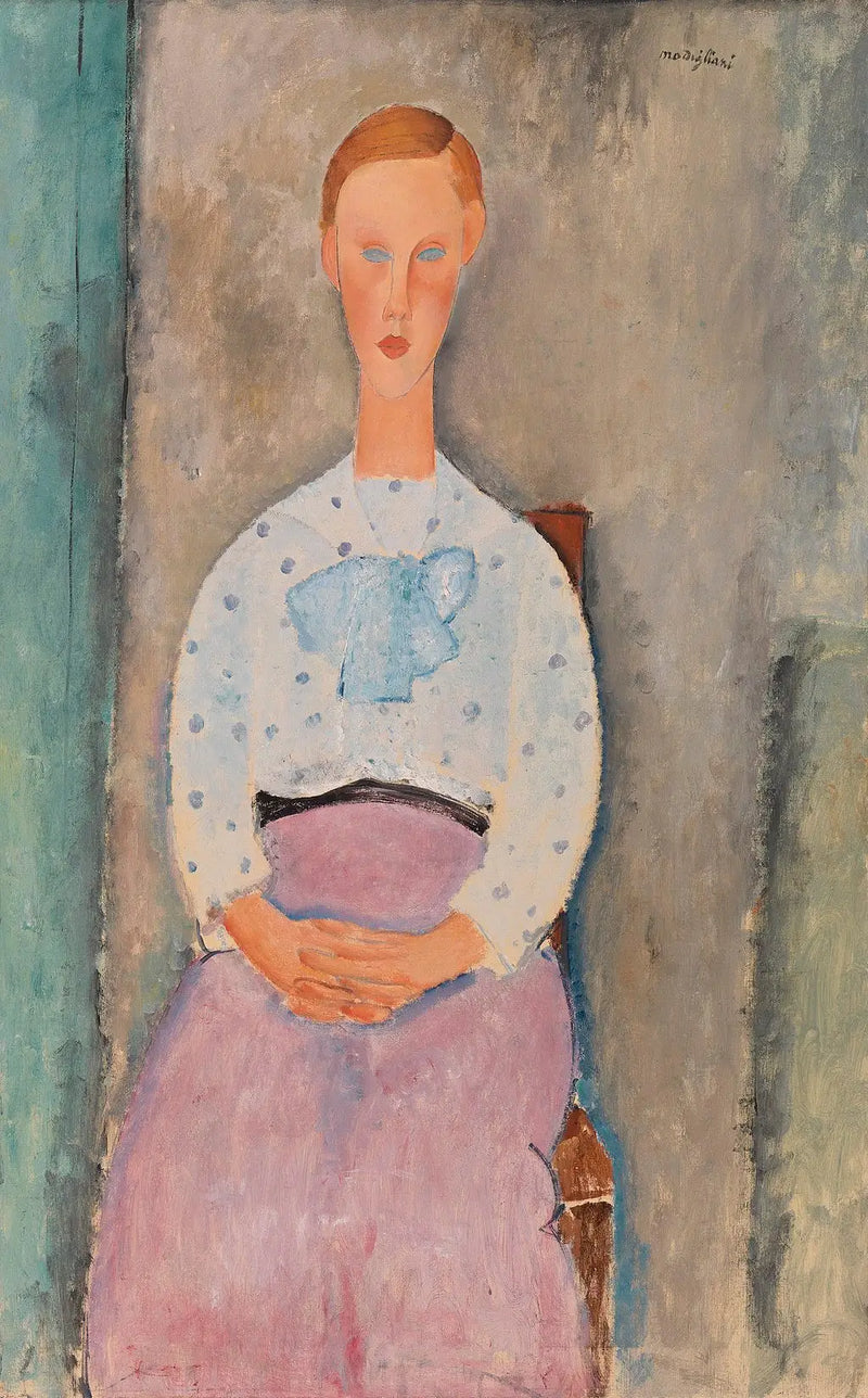 Joven chica con blusa de lunares - Amedeo Modigliani