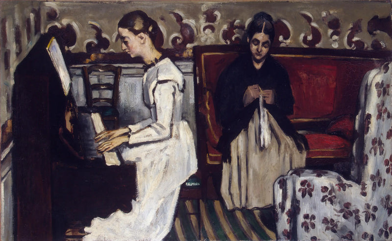Joven con piano - Paul Cézanne
