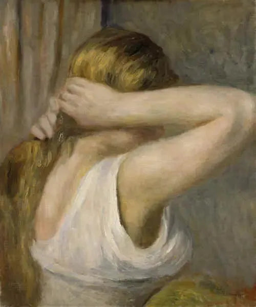 Joven chica con los brazos levantados - Pierre-Auguste Renoir