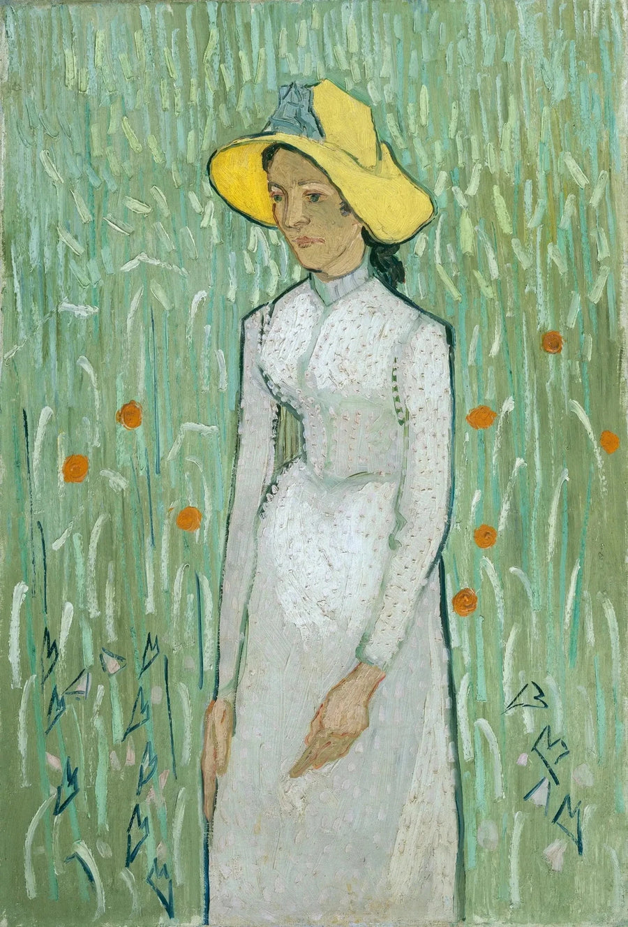 Joven chica en blanco - Vincent van Gogh