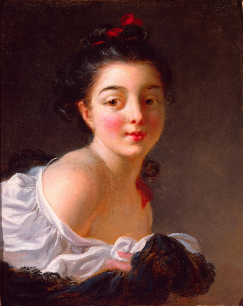 Joven chica morena - Jean-Honoré Fragonard