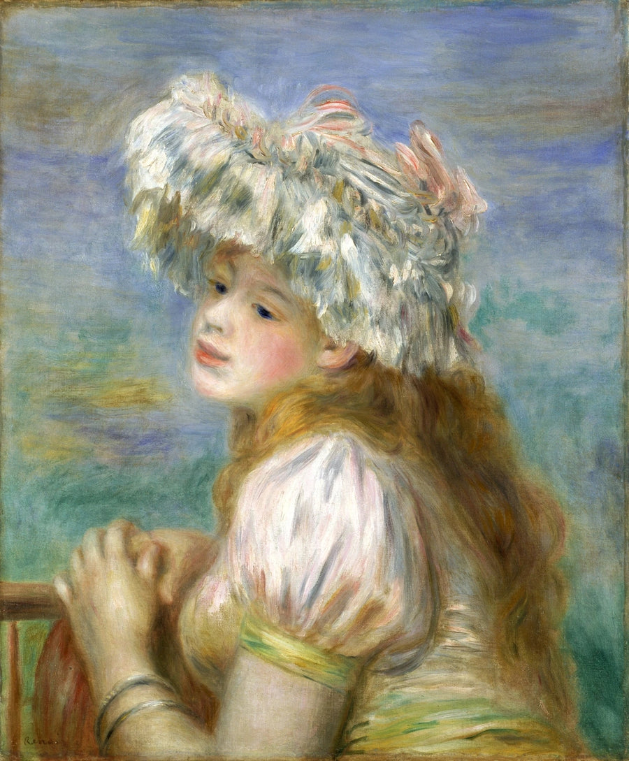 Joven chica con peinado de encaje - Pierre-Auguste Renoir