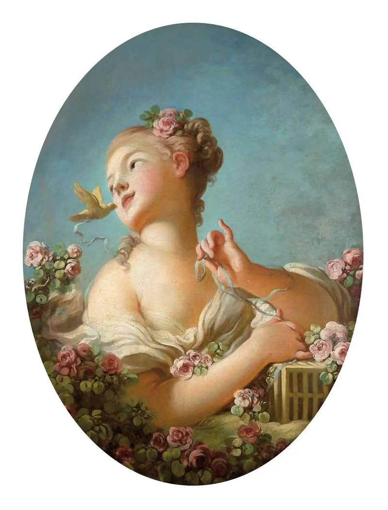 Joven que libera un pájaro de su jaula - Jean-Honoré Fragonard