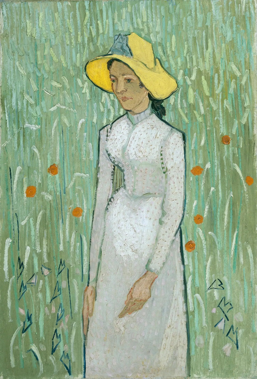 Joven chica en blanco - Vincent van Gogh