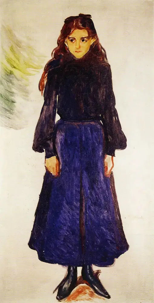 Chica joven en azul - Edvard Munch