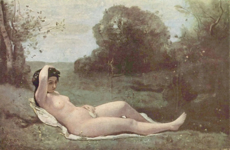 Joven en verde - Jean-Baptiste Camille Corot