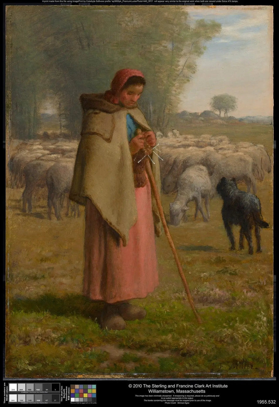 Joven con ovejas - Jean-François Millet