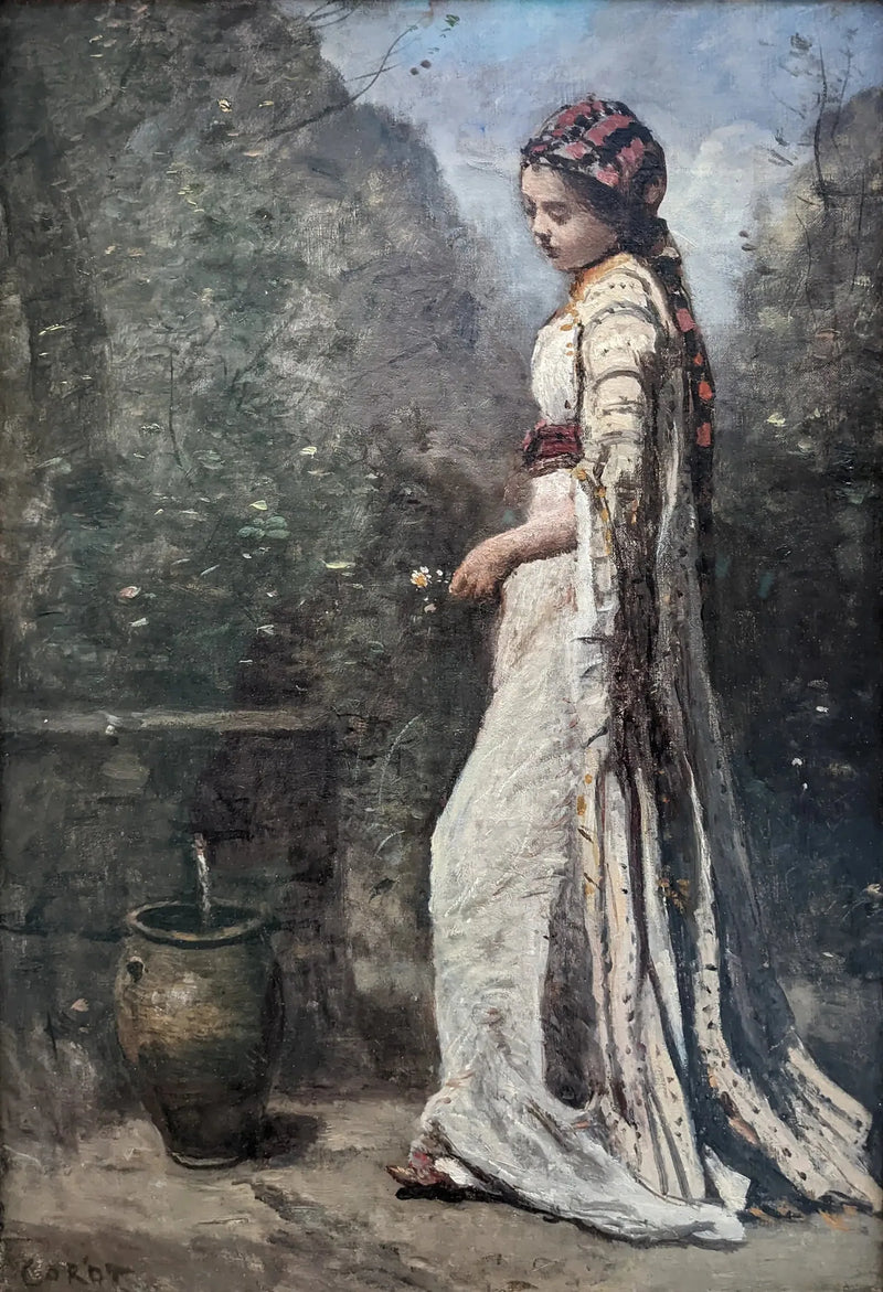 Joven Griega en la Fuente - Jean-Baptiste Camille Corot