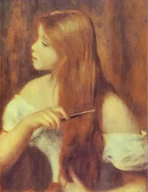 Joven mujer peinándose el cabello - Pierre-Auguste Renoir