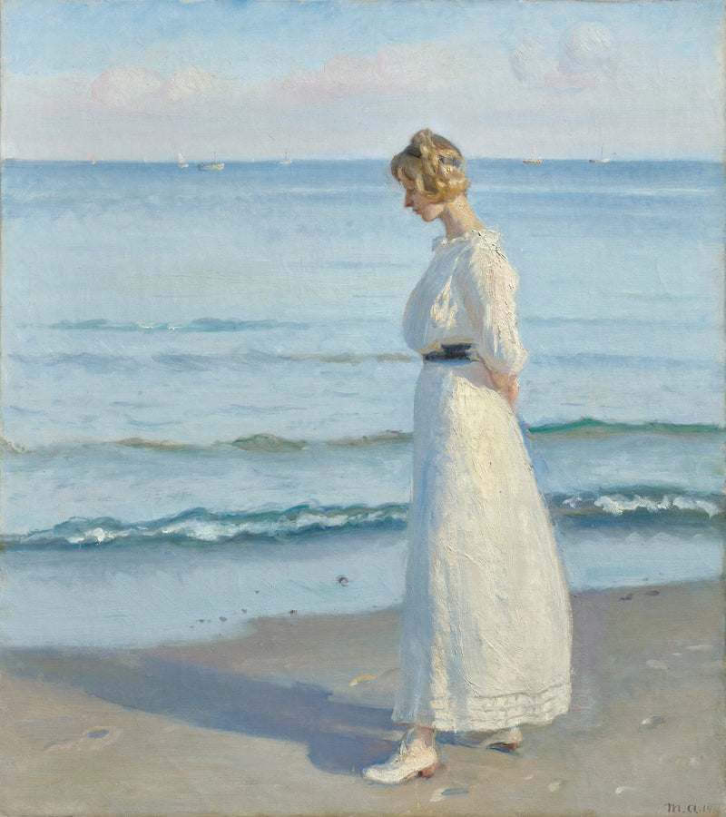 Niña en Skagen Soenderstrand. -Michael Peter Ancher