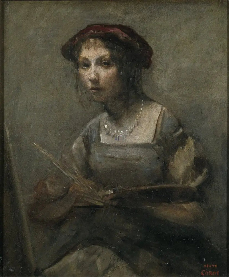 Joven con paleta - Jean-Baptiste Camille Corot