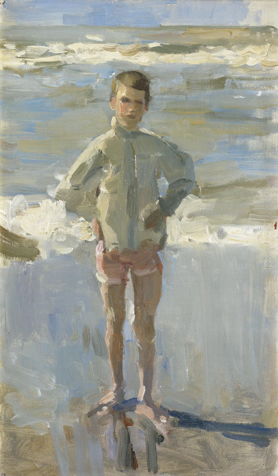 Niño en la playa - Isaac Israel