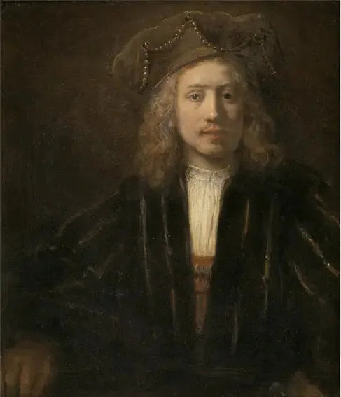 Joven con gorro adornado con perlas - Rembrandt