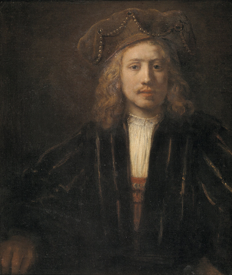 Joven con gorro adornado con perlas - Rembrandt