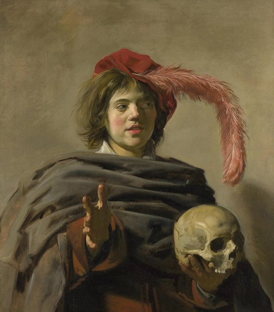 Joven sosteniendo un cráneo - Frans Hals