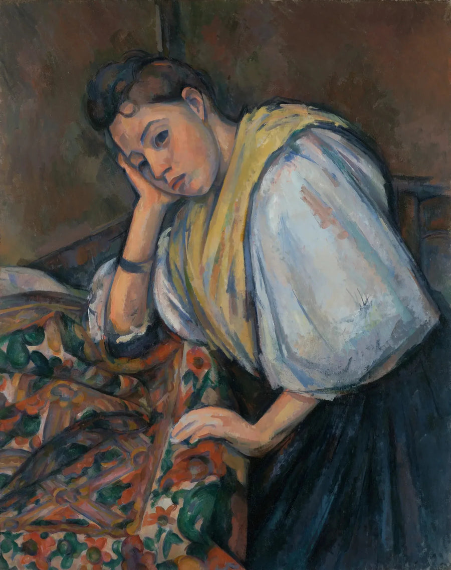 Joven italiana apoyada - Paul Cézanne