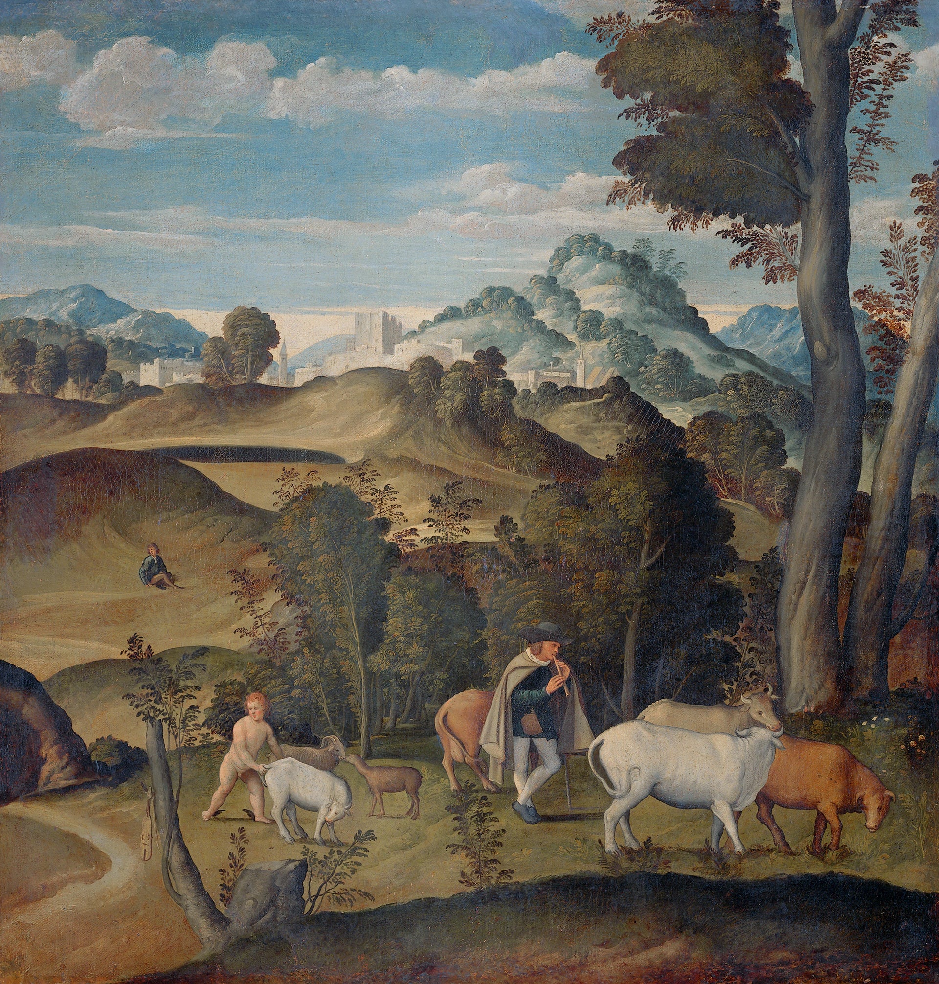 Le jeune Mercure vole le bétail du troupeau d'Apollon - Girolamo da Santa Croce