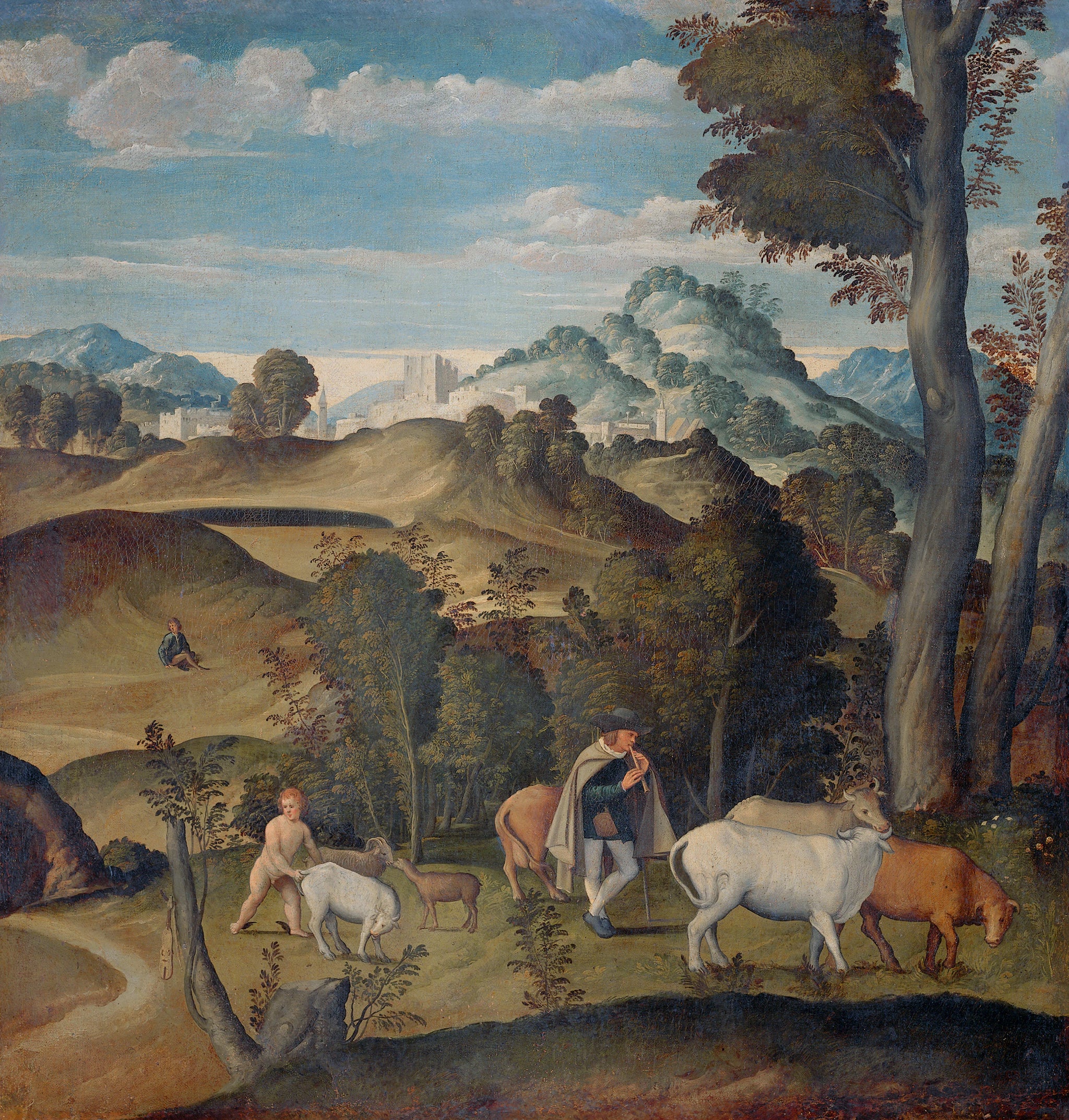 Le jeune Mercure vole le bétail du troupeau d'Apollon - Girolamo da Santa Croce