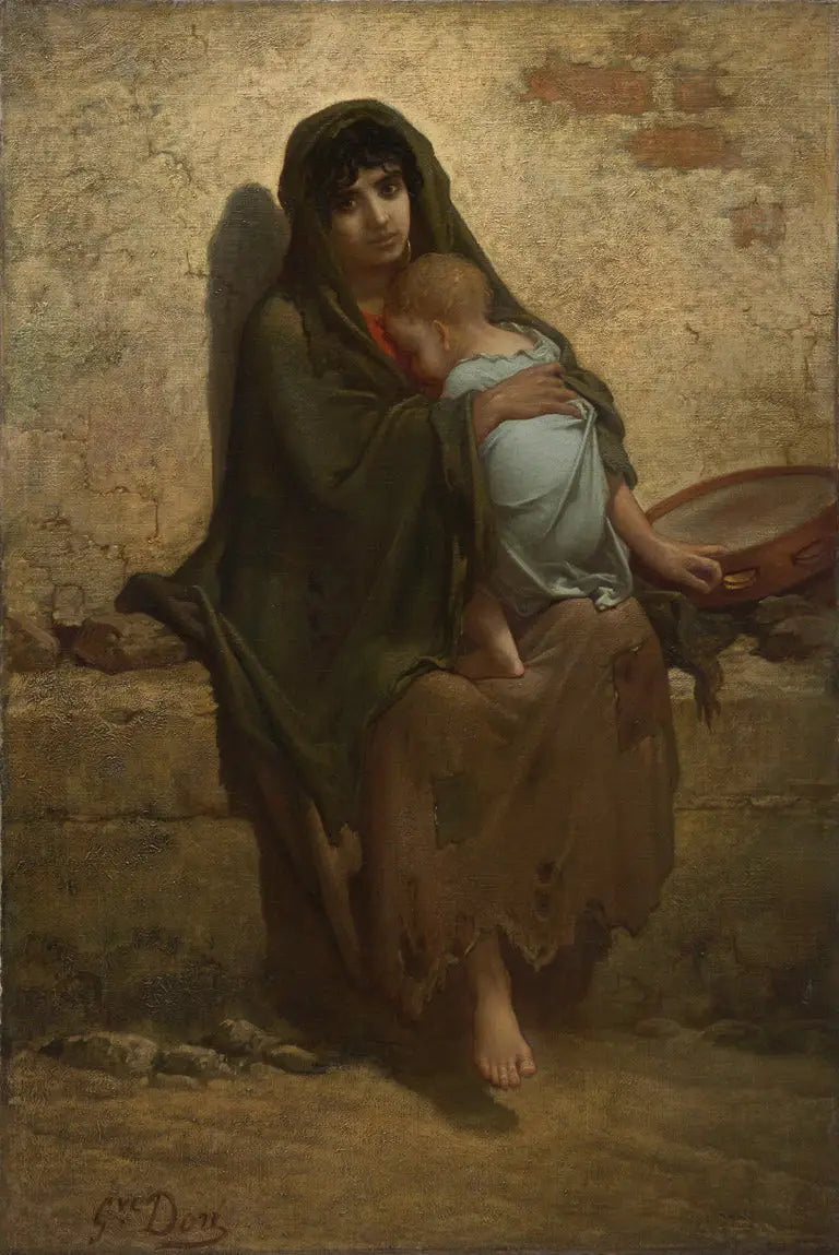 Joven madre gitana - Gustave Doré