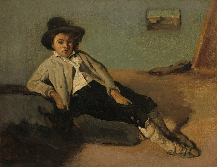 Joven campesino italiano - Jean-Baptiste Camille Corot