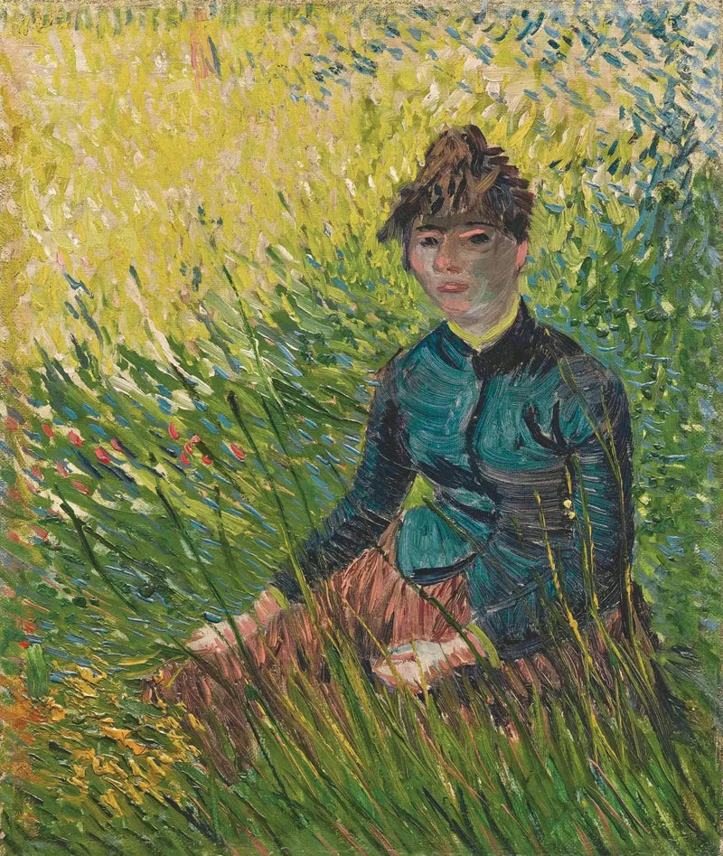 Mujer en un campo de trigo - Vincent van Gogh