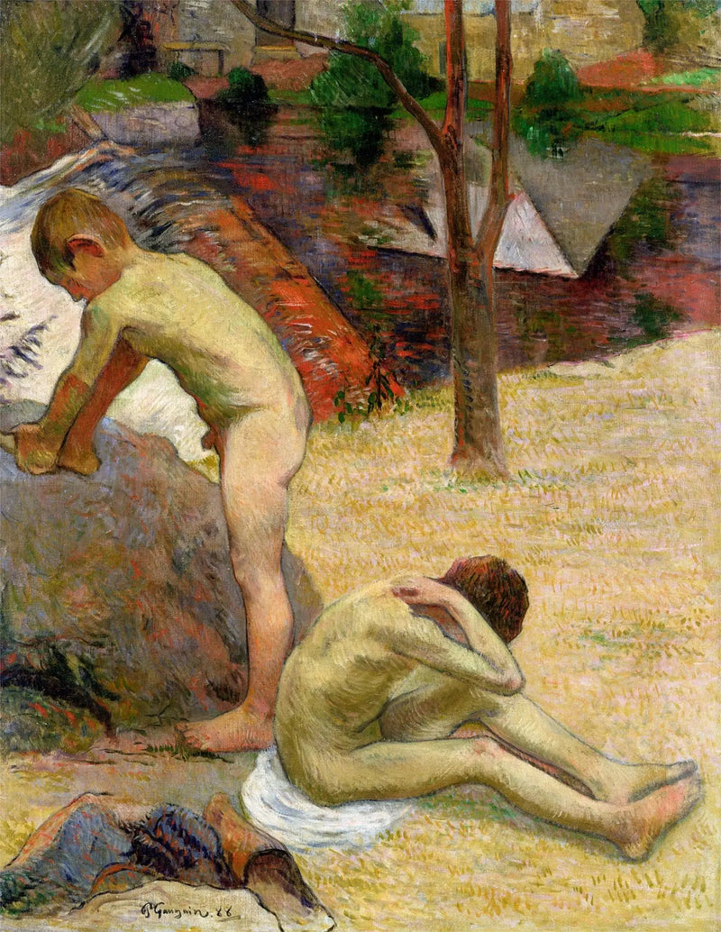 Jóvenes bañistas bretones - Paul Gauguin