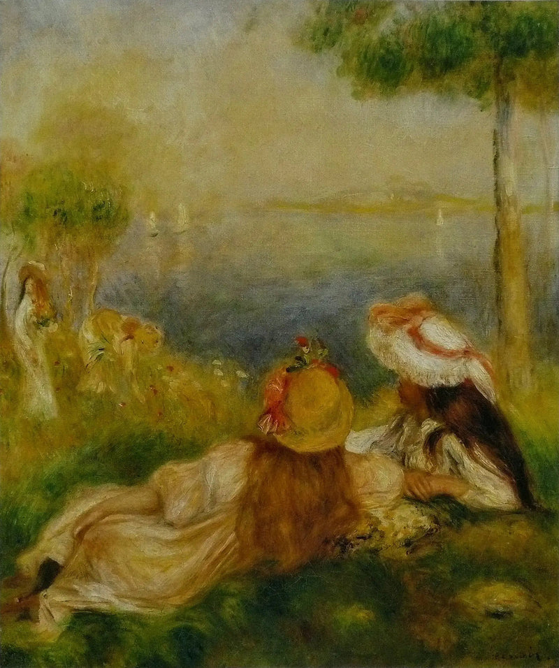 Chicas jóvenes al borde del mar - Pierre-Auguste Renoir