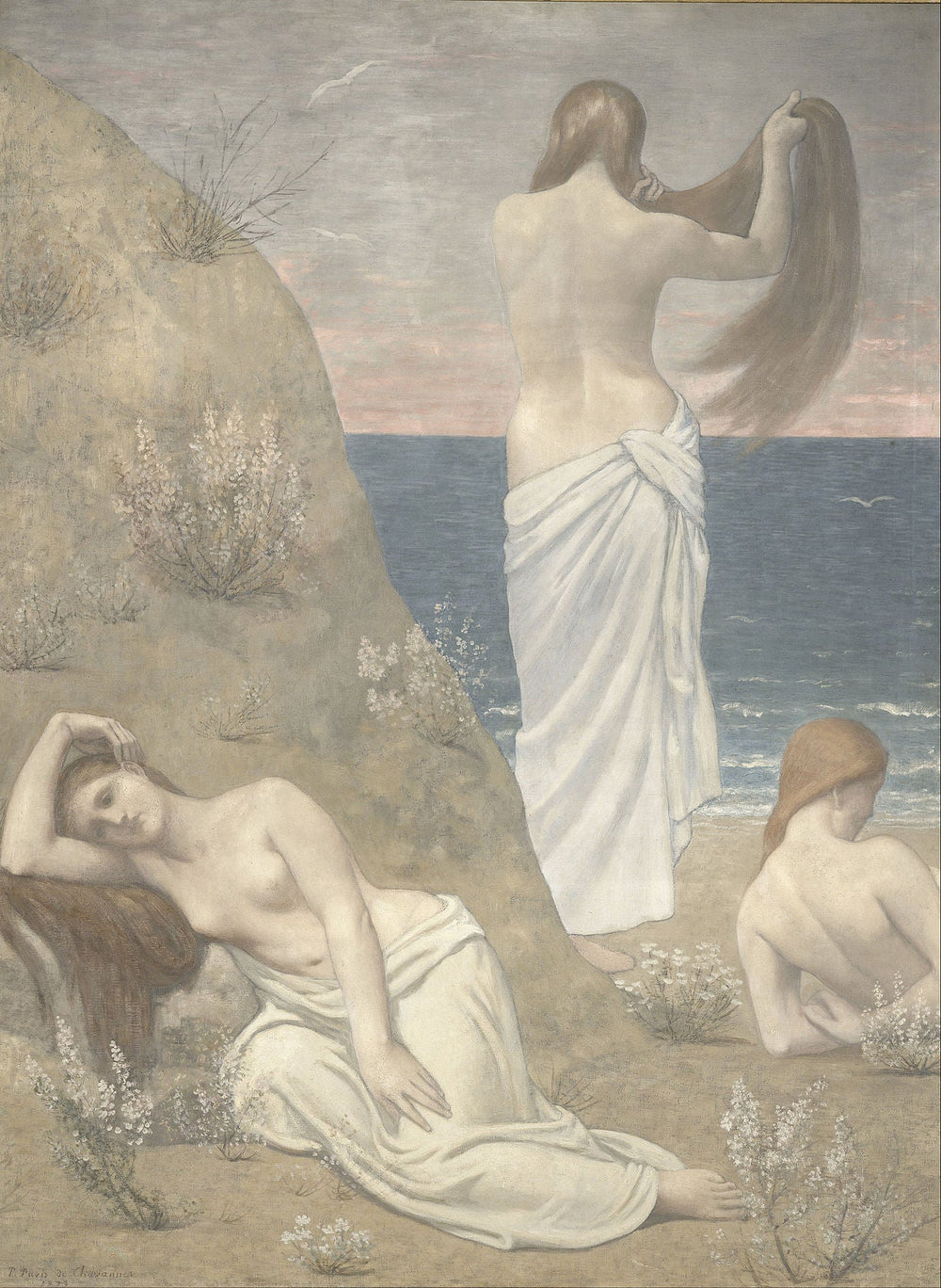 Jeunes Filles au bord de la mer - Pierre Puvis de Chavannes image 1 reproduction réalisée par Alpha Reproduction