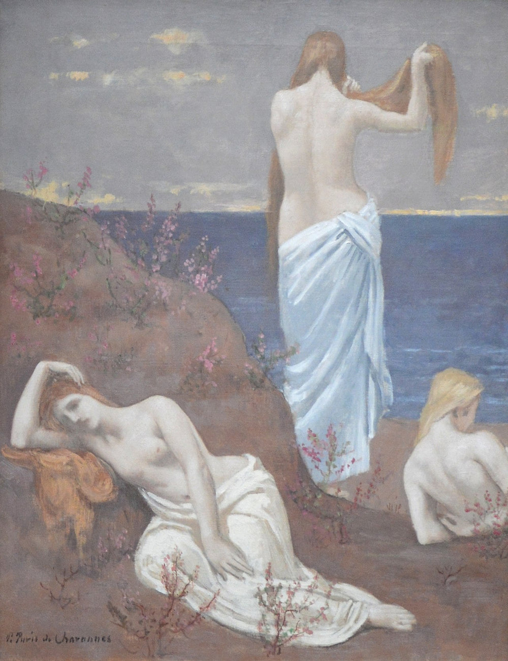 Jeunes Filles au bord de la mer - Pierre Puvis de Chavannes image 1 reproduction de peinture à l’huile