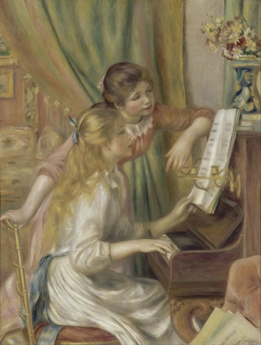 Chicas jóvenes al piano - Pierre-Auguste Renoir