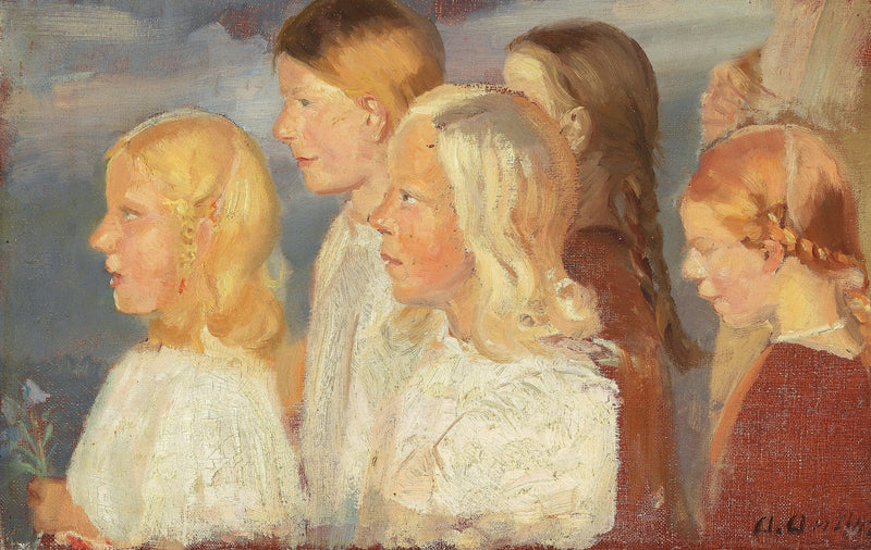 Chicas jóvenes de Skagen. - Anna Ancher