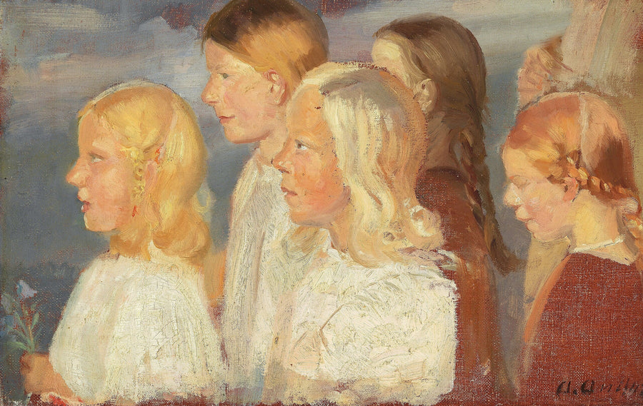 Chicas jóvenes de Skagen. - Anna Ancher