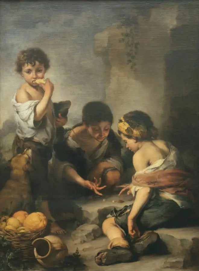 Jóvenes muchachos jugando a los dados - Bartolomé Esteban Murillo