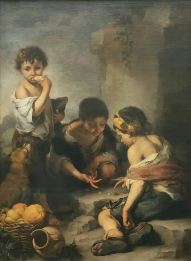 Jóvenes muchachos jugando a los dados - Bartolomé Esteban Murillo